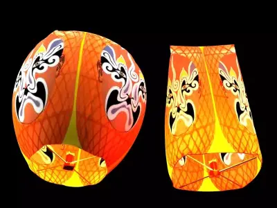Chinese sky lantern  3D model