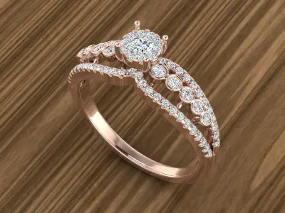 Diamond Jewelry Ring 3D print model buy