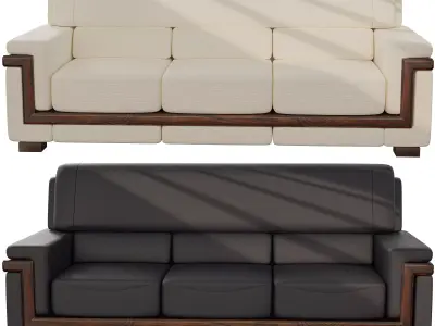 Prestige Sofa boardroom Office Low-poly 3D model