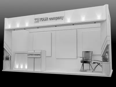 Booth Exhibition Stand a578b 3D model