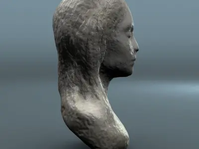 Female Bust Lowpoly 3D model