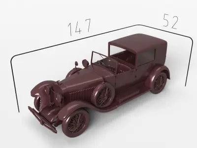 1930 HISPANO-SUIZA H6C 3D print model