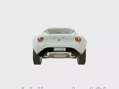 Lotus Europa S2 Mid-Engine Classic Car Model Low-poly 3D model