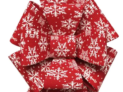 Christmas Bow Ribbon 42 Low-poly 3D model