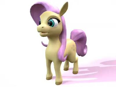 cartoon pony aeris Low-poly 3D model