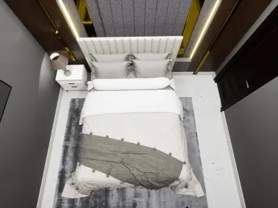 Cozy Interior Design  Ready to Render with Materials Textures 3D model