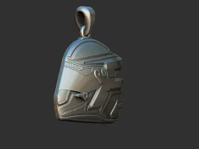 Motorcycle Helmet Pendant 3D print model