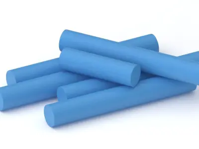 Chalk Sticks Collection 3D model