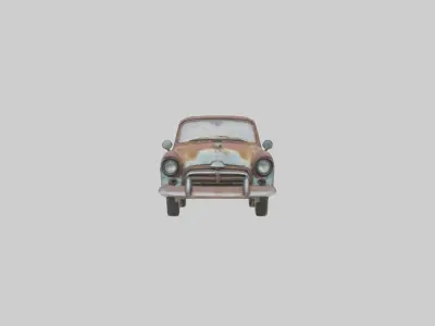 Old Rusty Car Model Low-poly 3D model