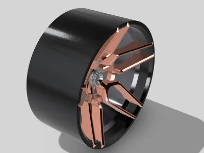 20inch Concave Trident Soft Edge Wheels 3x Offsets 3D print model