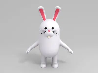 Rigged Rabbit Character 3D model