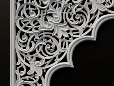 National ornament lattice rg09 Low-poly 3D model