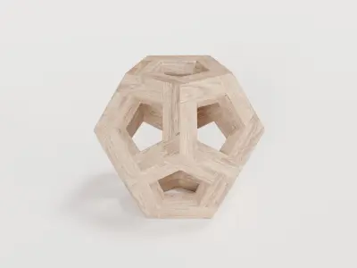 Dodecagon Interior Decoration Low-poly 3D model