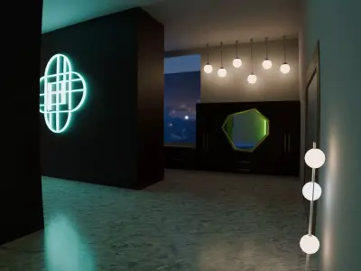 HUNTRIX inspired PentHouse Low-poly 3D model