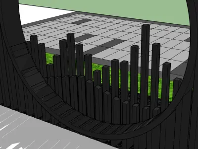 landscape wall -Chinese style-2 3D model