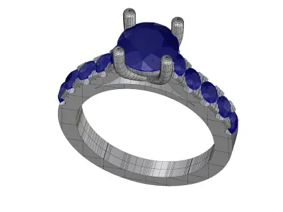 MEN DIAMOND RING  3D model