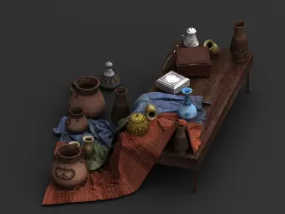 Market Table 3D model