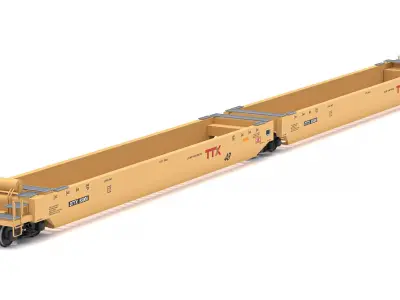 Double Stack Railcar TTX 3D model