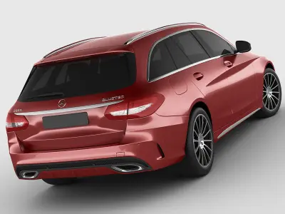 Mercedes C Class estate 2014 AMG package 3D model