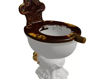 Victorian Ornate Luxury Toilet Low-poly 3D model