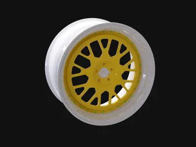 Rims White carbon aero turbo car aero  3D model