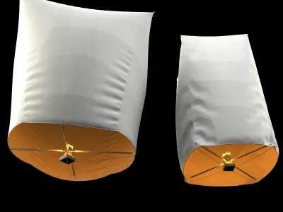 Chinese sky lantern 3D model