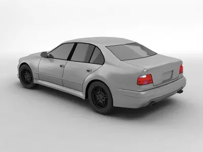 4-Door Sport Sedan - Sports Car 3D model