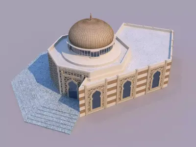 0172 - Islamic Facade Building 3D model