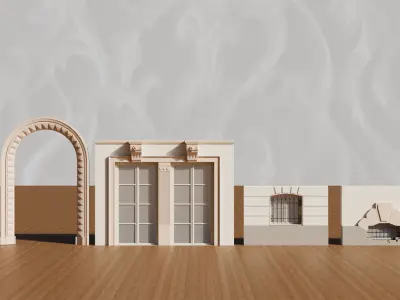 140 Classical European Architectural Asset pack Blender 3dsmax 3D model