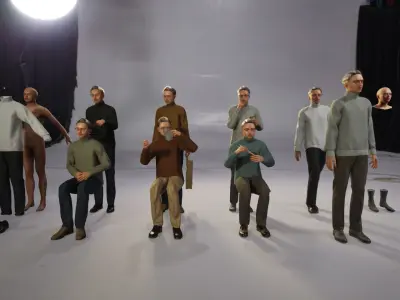 Modular Character - Asian Casual Man - MG2 Low-poly 3D model