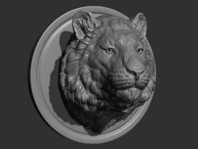 Tiger head  bust 3D print model