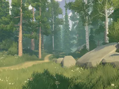 Stylized Nature Vol 01 Low-poly 3D model