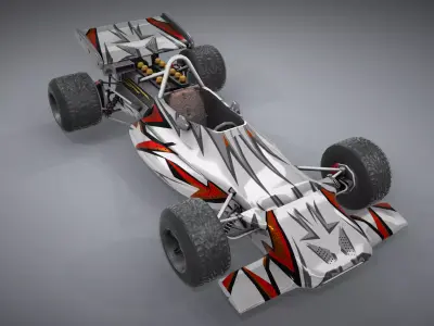 F1 Racing Car Model 5 Low-poly 3D model