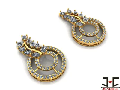 0247 - Diamond Pendant Set for Women - JCADHub 3D print model