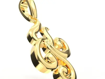 GOLD MIRACLE PENDANT 3D print model