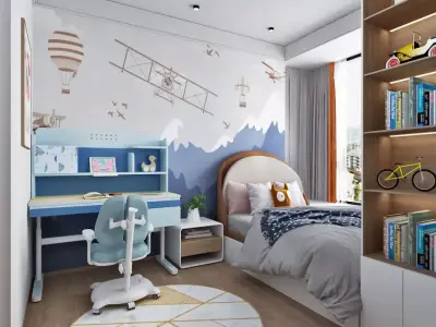 Modern Children Room 3D model