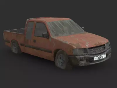Abandoned Car - Opel Campo Cab Low-poly 3D model