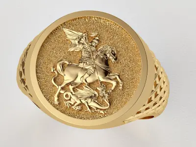 st George men ring 3D print model