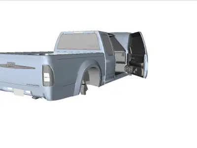 Isuzu dmax cab  Low-poly 3D model