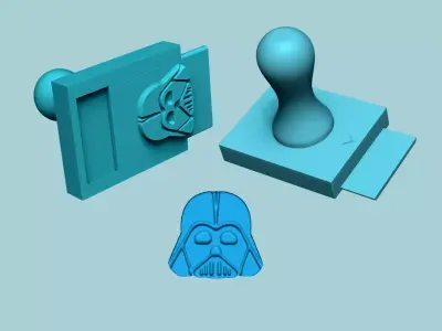 Stamp 98 Darth Vader - Fondant Decoration Maker Toy 3D print model