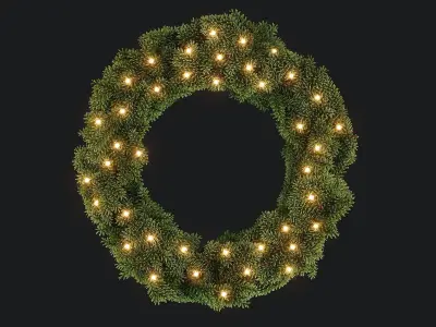 Decorative Christmas Wreath 3D model