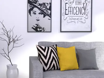 Picture Frames Low-poly 3D model