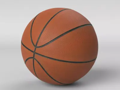 Basketball Low-poly 3D model 7