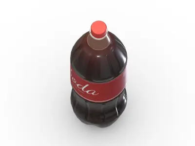Supermarket Soda Drink Bottle 01 Low Poly PBR Realistic Low-poly 3D model