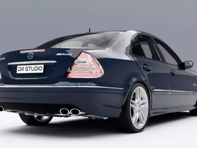 Mercedes-Benz E55 AMG W211 2003 Low-poly 3D model