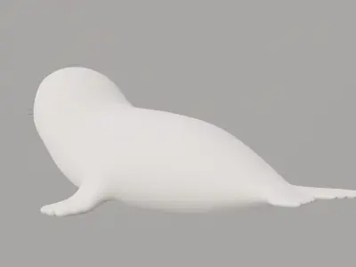 Rigged Cartoon Seal 3D model