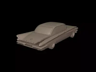 Buick LeSabre 1959 two doors hardtop 3D print model