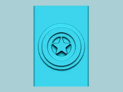 Stamp 110 - Captain America - Fondant Decoration Maker Toy 3D print model