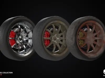RIMS II - Wheels Collection  - All Formats Low-poly 3D model