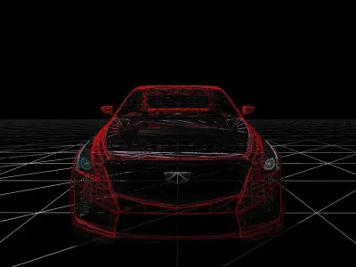 Cadillac cts Low-poly 3D Model Low-poly 3D model